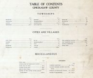 Table of Contents, Chickasaw County 1915